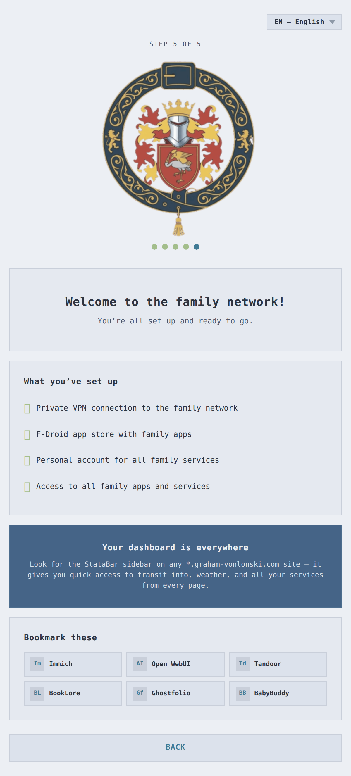 Onboarding step 5: Complete